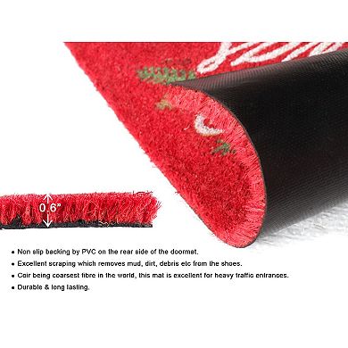 RugSmith Berry Merry Christmas Doormat - 18'' x 30''