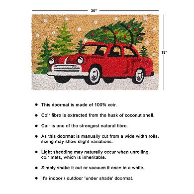 RugSmith Christmas Car Doormat - 18'' x 30''