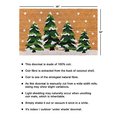 RugSmith Christmas Topiaries Doormat - 18'' x 30''