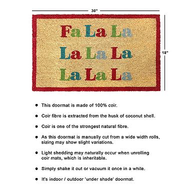 RugSmith Fa La La Doormat - 18'' x 30''