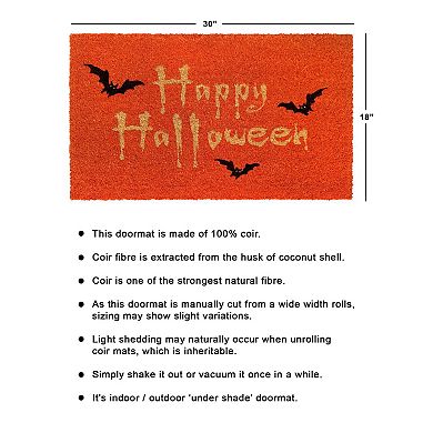 RugSmith Happy Halloween Doormat - 18'' x 30''