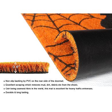 RugSmith Happy Halloween Bat Doormat - 18'' x 30''