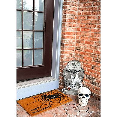 RugSmith Happy Halloween Spider Web Doormat - 18'' x 30''