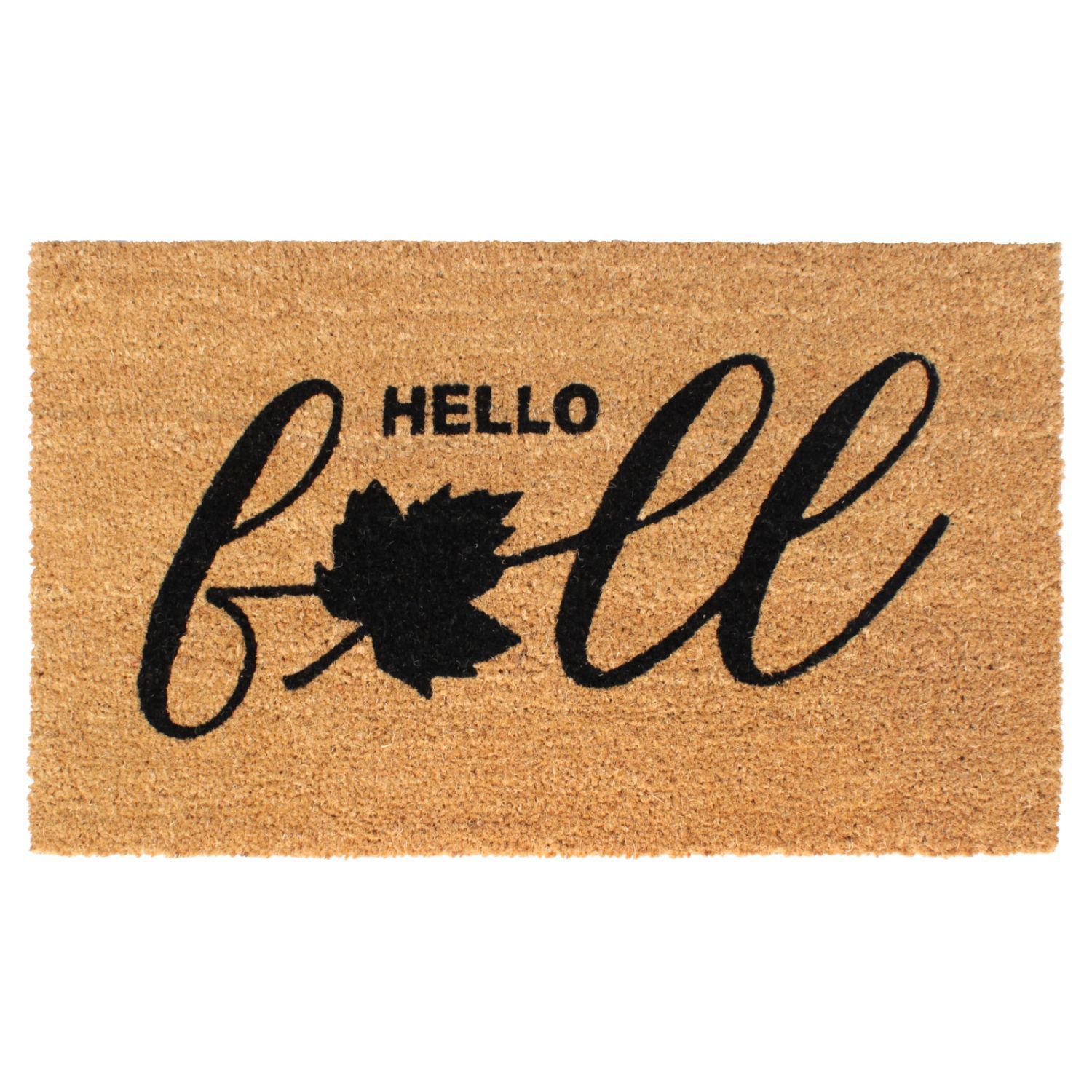 Hello Autumn Welcome Doormat, Fall Leaves Themed Door Mat, Autumn