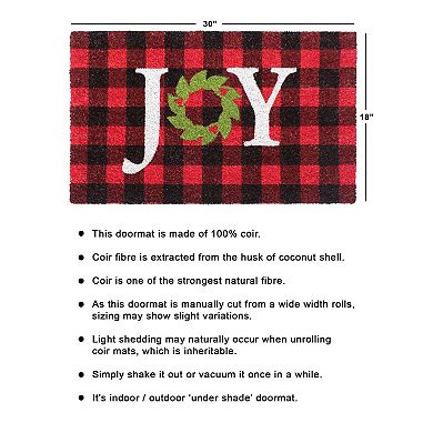 RugSmith Joy on Plaids Doormat - 18'' x 30''