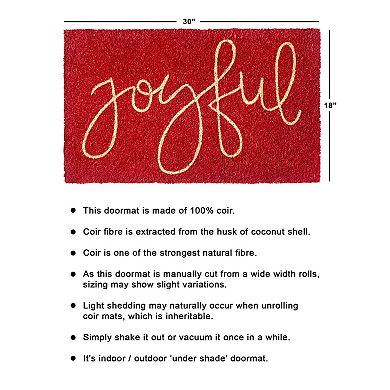 RugSmith Joyful Doormat - 18'' x 30''