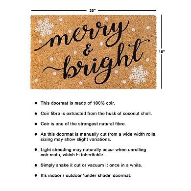 RugSmith Merry & Bright Doormat - 18'' x 30''