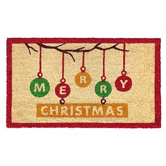 RugSmith Ornaments Merry Christmas Doormat - 18'' x 30''