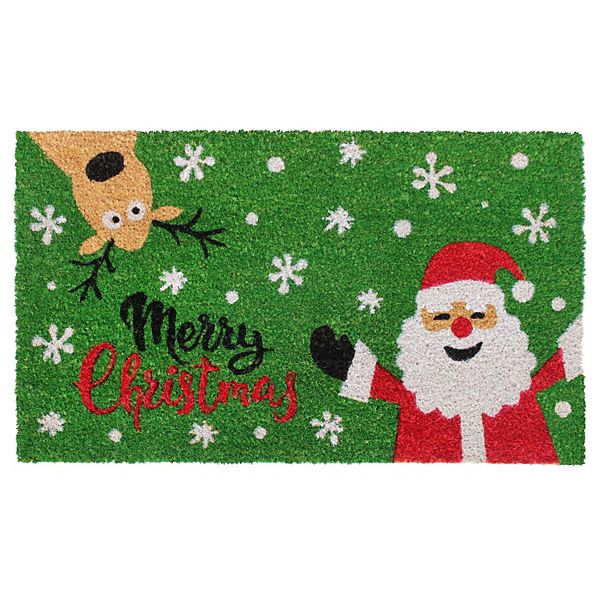 Snow Time Snowman Winter Doormat Indoor Outdoor 18 x 30