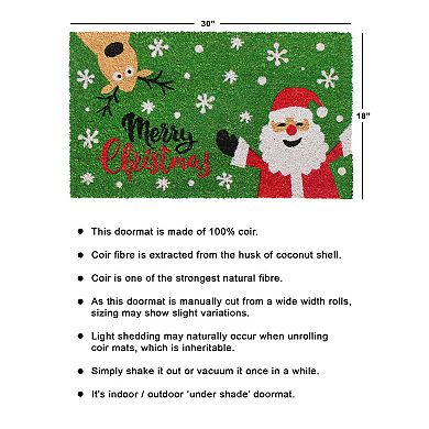 RugSmith Santa Merry Christmas Doormat - 18'' x 30''