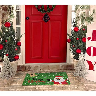RugSmith Santa Merry Christmas Doormat - 18'' x 30''