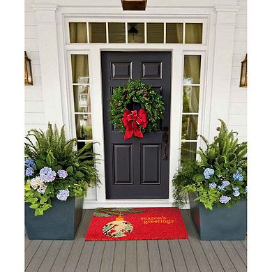 RugSmith Seasons Greetings Doormat - 18'' x 30''