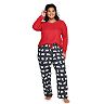 Plus Size Sonoma Goods For Life® Henley Pajama Top & Flannel Pajama Pants Set