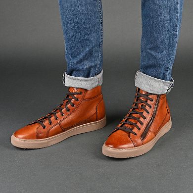 Thomas & Vine Xander Men's Leather High-Top Sneakers