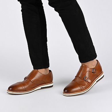 Thomas & Vine Thatcher Men's Leather Monk Strap Shoes