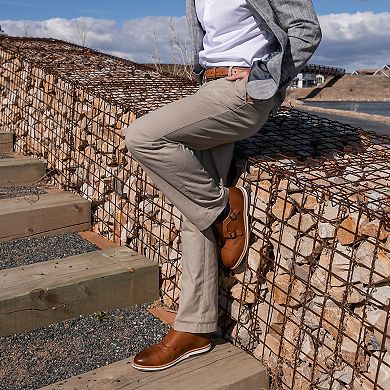 Thomas & Vine Thatcher Men's Leather Monk Strap Shoes