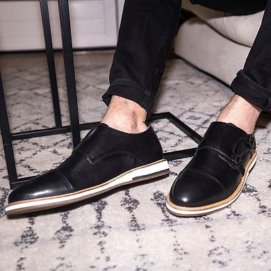 Thomas & Vine Thatcher Men's Leather Monk Strap Shoes
