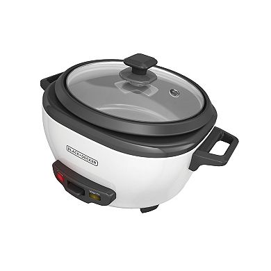 BLACK+DECKER™ 6-Cup Rice Cooker with Steaming Basket