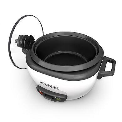 BLACK+DECKER™ 6-Cup Rice Cooker with Steaming Basket
