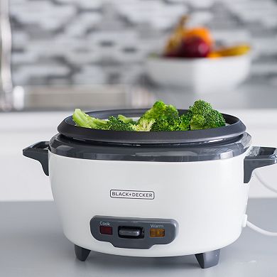 BLACK+DECKER™ 6-Cup Rice Cooker with Steaming Basket