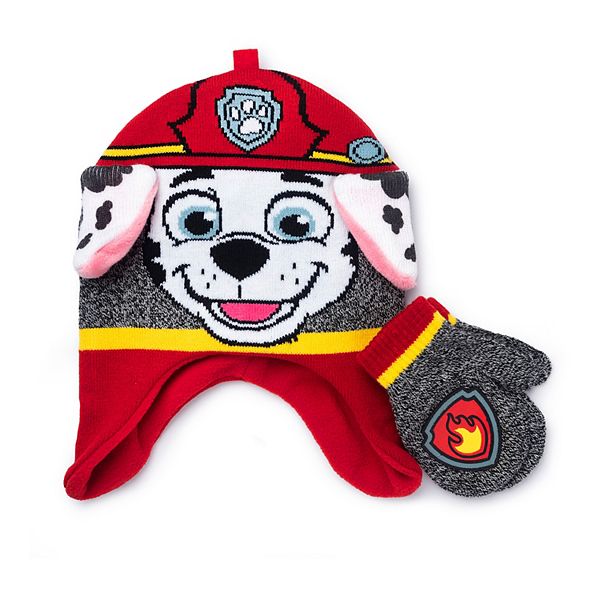 Toddler Boy PAW Patrol Marshall Knit Beanie &amp; Mittens Set