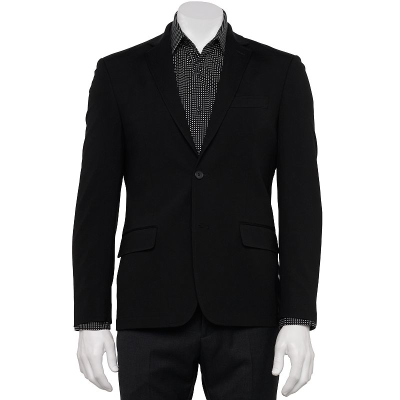 Mens Apt. 9 Slim-Fit Knit Sport Coat, Size: 44 - Regular, Black