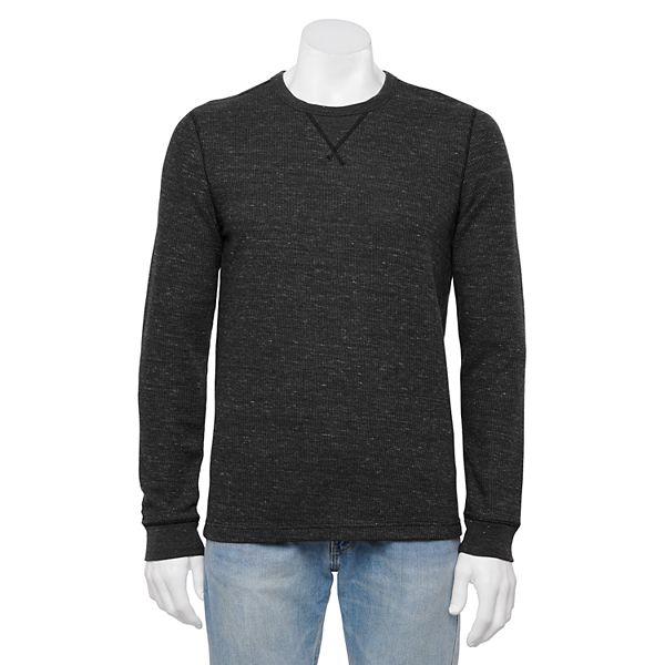 Sonoma T Shirt Men's Large Gray Long Sleeve Crew Neck Rayon Polyester  Cotton
