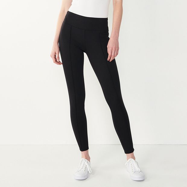 Petite Nine West Seamed Tummy Control Ponte Leggings