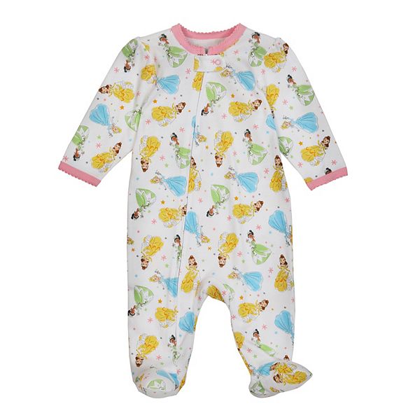 Disney Winnie Comfortable Baby Girls Infants One Piece Sleeper Footed Pajamas 