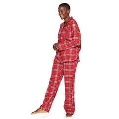 NWT Croft & Barrow Womens 4X Knit PJS Pajamas Black Cotton Blend Shiny Silver 