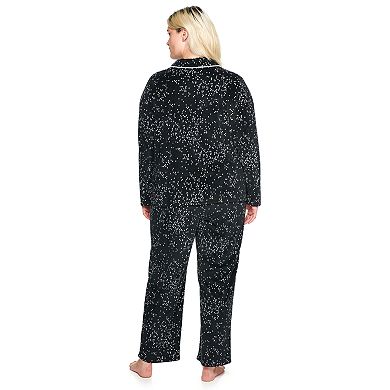 Plus Size Sonoma Goods For Life® Velour Pajama Shirt & Pajama Pants Set