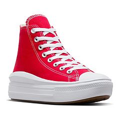 Ladies hot sale red converse