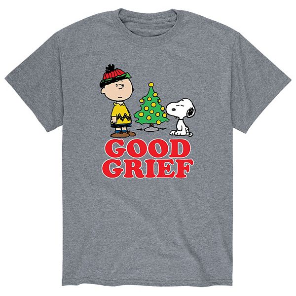 Men's Peanuts Charlie Brown Holiday Good Grief Tee