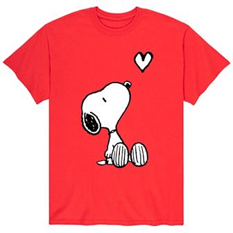 Men's Peanuts Snoopy Valentine's Day Heart Tee