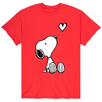 Men's Peanuts Snoopy Valentine's Day Heart Tee