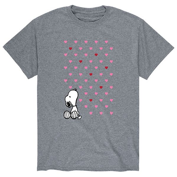 Men's Peanuts Valentine Snoopy Hearts Tee