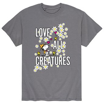 Men's Peanuts Snoopy Love All Creature Tee