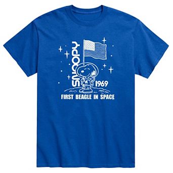Men's Peanuts Snoopy First Beagle In Space Tee