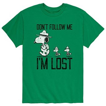 Men's Peanuts Snoopy Don't Follow Me Tee