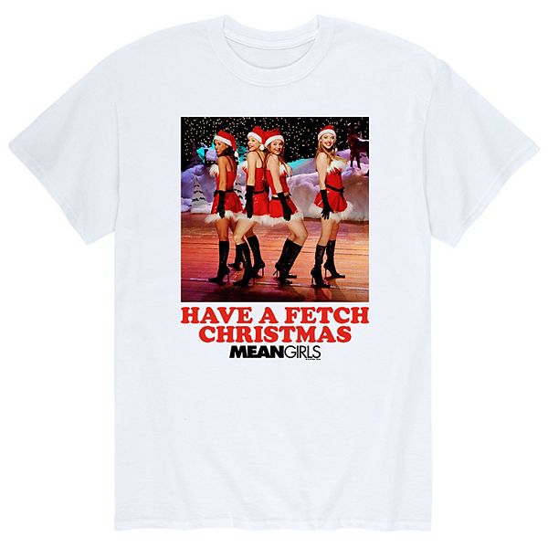 Men's Mean Girls Have A Fetch Christmas Tee, Size: Large, White