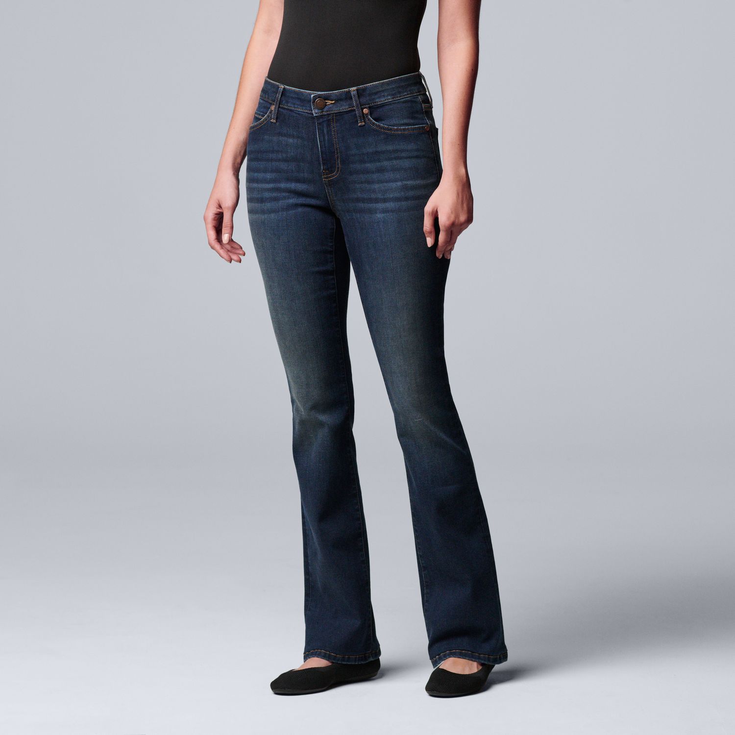 Jean Simply Vera By Vera Wang Femme - Taille 10 - Coupe Droite - Avec Poches à Rabat - Occasion Très Bon État
