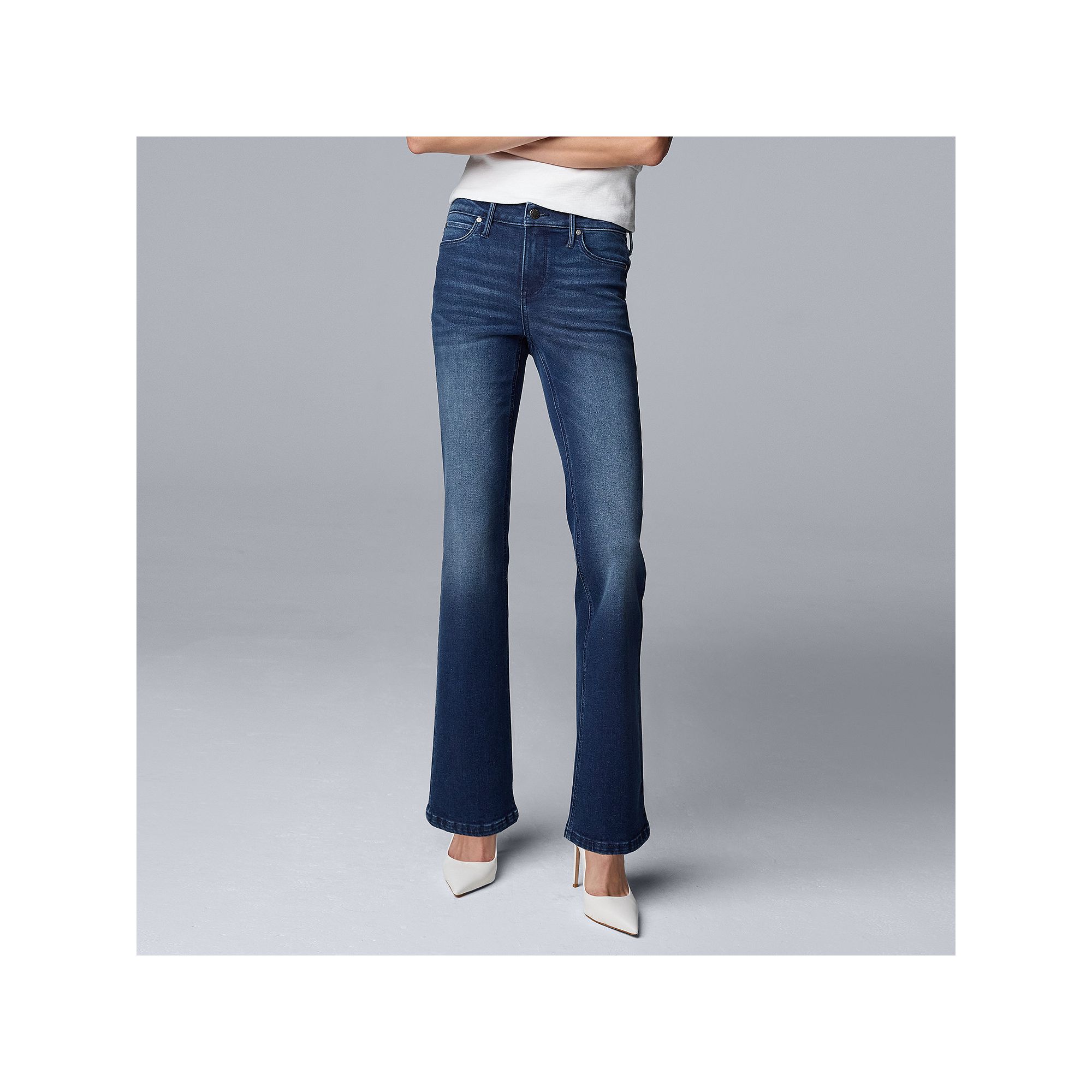 Womens Simply Vera Vera Wang Stretch Bootcut Jeans, Size: 2, Glassgow