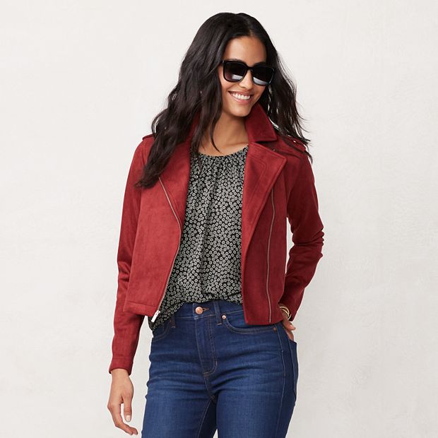 Women's LC Lauren Conrad Puffed-Sleeve Moto Jacket