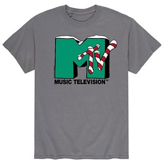 Men's MTV Christmas Candy Cane Tee