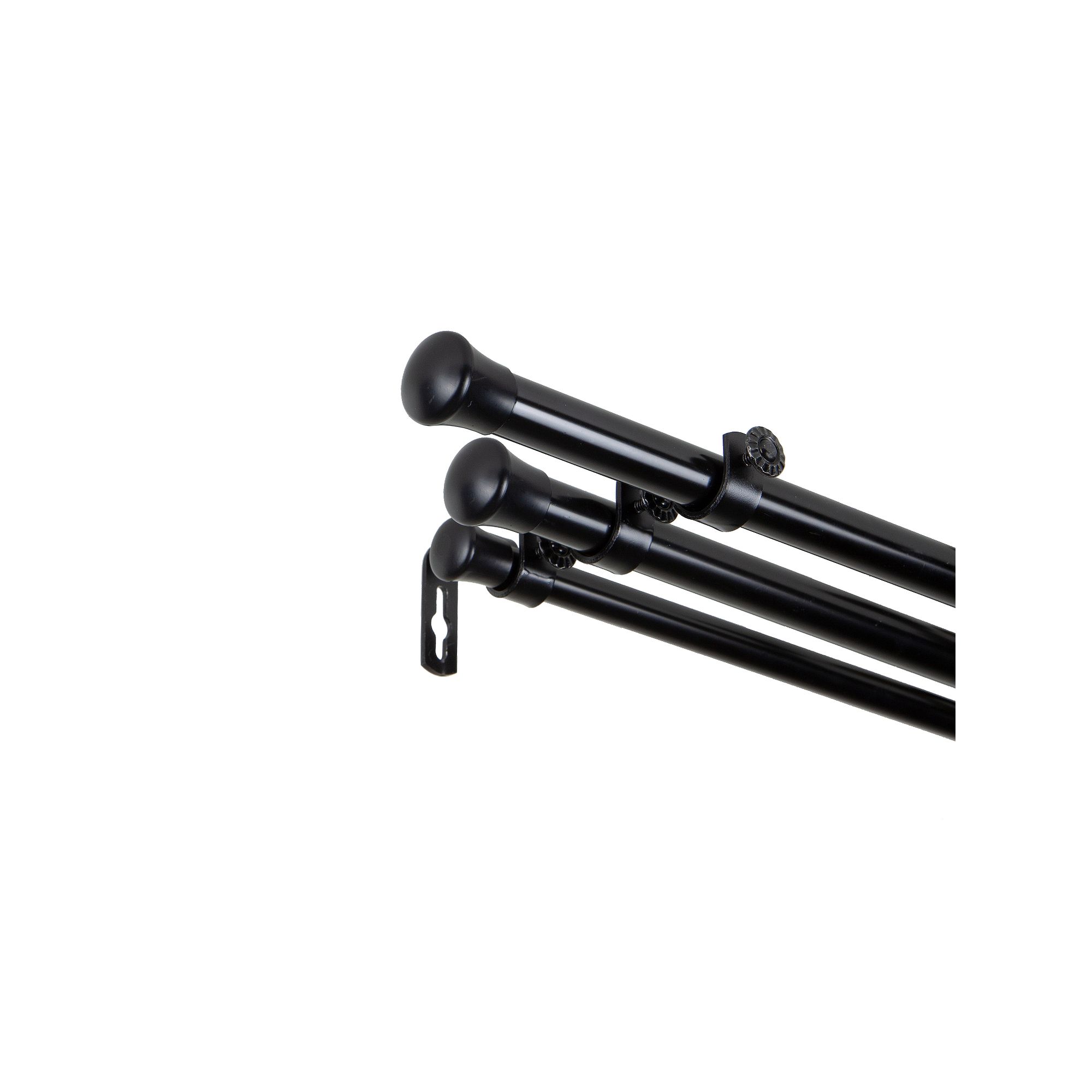 Rod Desyne 13/16 Triple Curtain Rod, Black