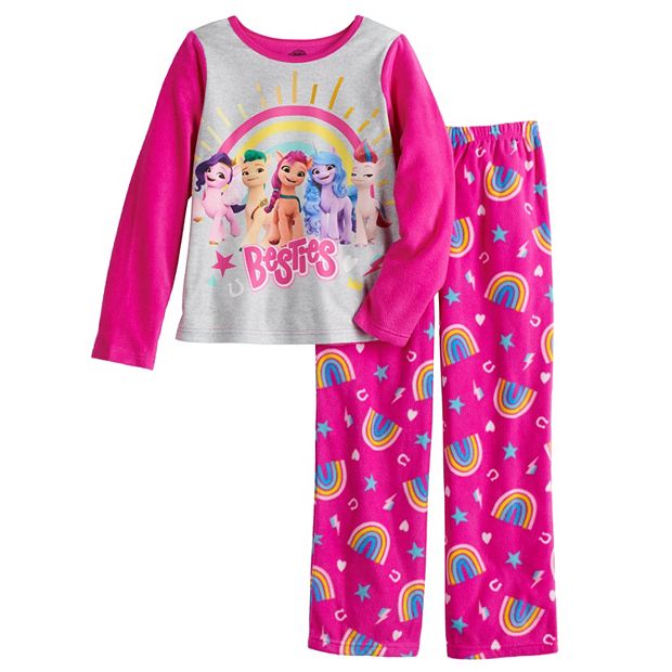 Girls 4-10 My Little Pony Movie Fun Pony Top & Bottoms Pajama Set