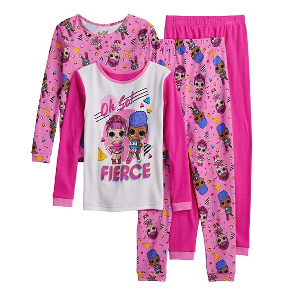 Girls 6-10 L.O.L. Surprise! Oh So Fierce 4-Piece Pajama Set