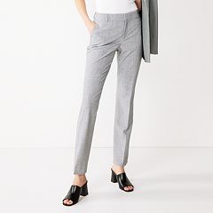 I-N-C Womens Bootcut Dress Pants, Grey, 4 Long