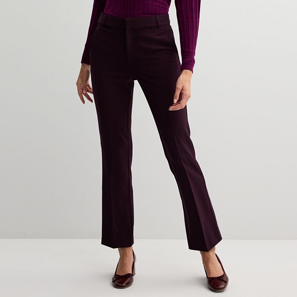Women's Nine West Barely Bootcut Pant - Midnight Wine (12 T/L)