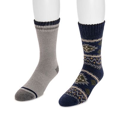 Men's MUK LUKS 2-pack Wool-Blend Boot Socks